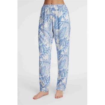 VipMarketim Anıl Günlük Ev Giyimi Kadın Viskon Çiçek Desenli Yazlık Örme Normal Bel Pijama Altı (Kod:9143)