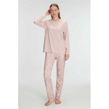 VipMarketim Anıl Kadın Cotton Modal Uzun Kol Pijama Takımı (Kod:11292)