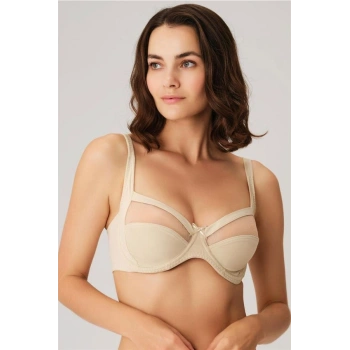 VipMarketim Anıl Kadın Toparlayıcı Balenli Desteksiz Dolgusuz Küçültücü Sütyen (3696)