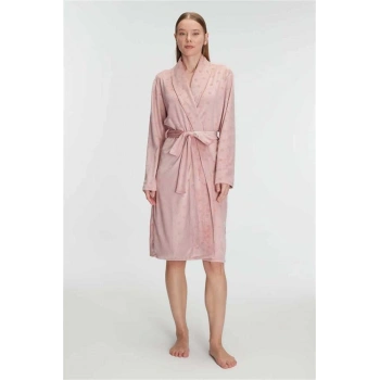 Vipmarketim Anıl Kadın Uzun Kollu Yumuşak Dokulu Sabahlık Kadife Dokunuşlu, Şık Ve Rahat (kod:11282)