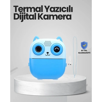 VipMarketim Anında Baskı Yapabilen Çocuk Fotoğraf Makinesi Hafıza Kart Destekli