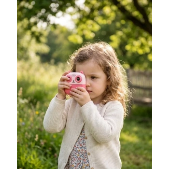 VipMarketim Anında Fotoğraf Baskılı Çocuk Kamerası 5 Rulo Kağıt 6 Renk Kalem Hediyeli Eğitici Oyuncak Kamera