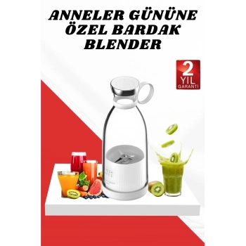 VipMarketim Anneler Gününe Özel Hediye Bardak Blender Paslanmaz Çelik Bıçaklı