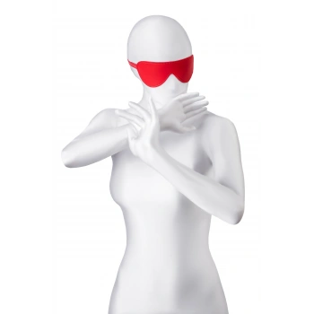 VipMarketim Anonymo BDSM Maske, PU deri, kırmızı, 65 cm
