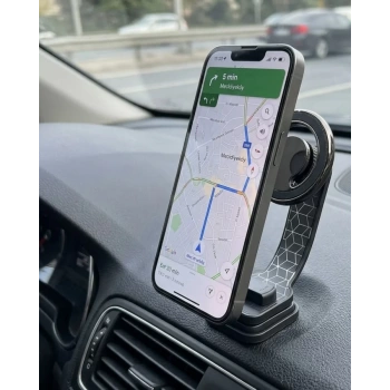 VipMarketim Araç İçi Manyetik Telefon Tutucu Katlanabilir Navigasyon Standı