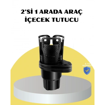 VipMarketim Araç İkili Bardak Tutucu Ayarlanabilir Genişlik 360° Döner Sistem