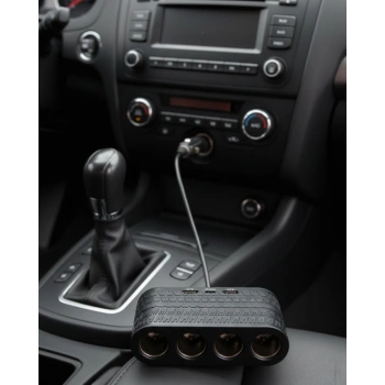 VipMarketim Araçlar İçin 4’lü Çakmak Çoklayıcı Type C USB ve Koruma Sistemli