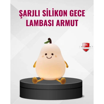 VipMarketim Armut Gece Lambası USB Şarjlı Ayarlanabilir LED Işık