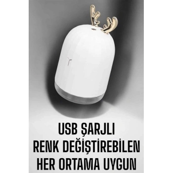 VipMarketim Aromaterapi Hava Temizleyici Buhar Makinesi Taşınabilir Şarjlı