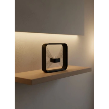 VipMarketim Askılı Kare Mumluk Duvar Dekoru Loş Salon ve Modern Mekanlar