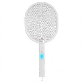 VipMarketim ASONIC AS-A26 Beyaz 3000V Raket Tipi UV Mor Işıklı 1200mAh Bataryalı Şarj Edilebilir Katlanabilir Sinek Öldürücü(1923)