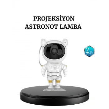 VipMarketim Astronot Projeksiyon Lambası Bluetooth Müzikli ve Uzaktan Kumandalı