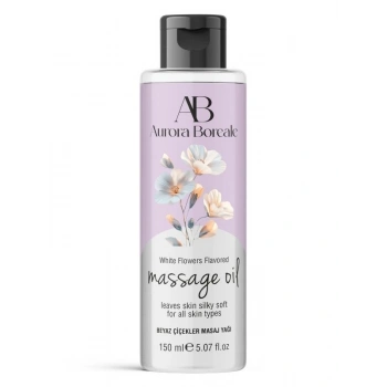 VipMarketim Aurora Boreale Beyaz Çiçek Aromalı Masaj Yağı 150 ML