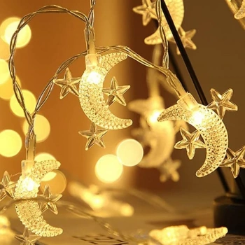 VipMarketim Ay Yıldız Tasarımlı 20 LED USB Aydınlatma