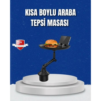 VipMarketim Ayarlanabilir Araç İçi Bardaklık Tepsisi 9 İnç Geniş Alan ve Telefon Standlı