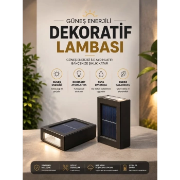 VipMarketim Bahçe Aydınlatması Solar Güneş Enerjili Dekoratik Led Işıklı Lamba