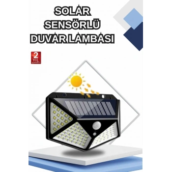 VipMarketim Bahçe Lambası Bahçe Aydınlatma Sensörlü Suya Dayanıklı 100 Led