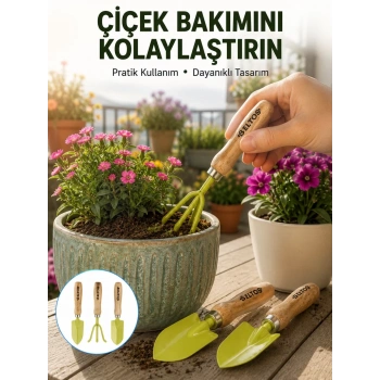 VipMarketim Bahçe ve Saksı Bakımı İçin Dayanıklı Mini El Aleti Seti