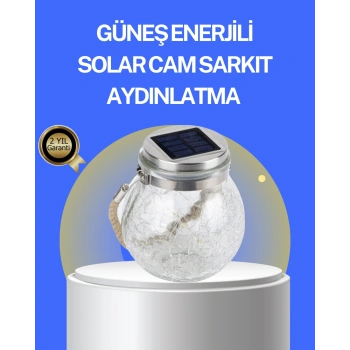 VipMarketim Bahçe ve Teras İçin Solar Cam Sarkıt LED Aydınlatma