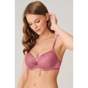 VipMarketim Balenli Destekli Dolgulu Askıları Çıkabilen Yaka Detaylı T-shirt Sütyeni