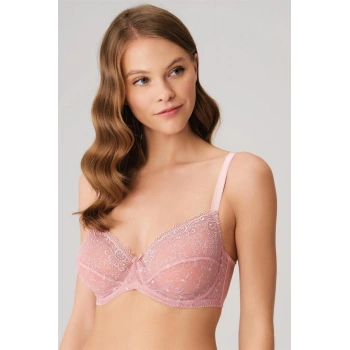 VipMarketim  Balenli Desteksiz Dolgusuz Toparlayıcı Dantelli Küçültücü Sütyen