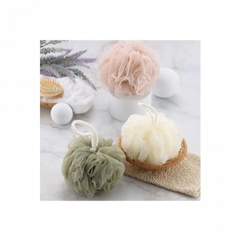 VipMarketim Banyo Lifi Yumuşak Top Lif Naturel Ponpon Banyo Lifi 35 Gr Yumuşak Banyo Lifi