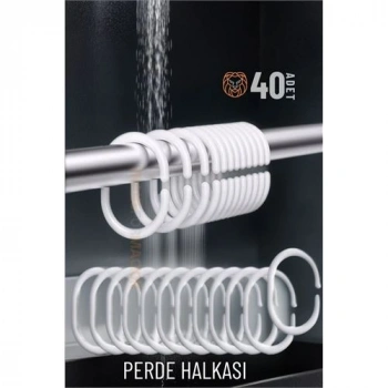 VipMarketim Banyo Perde Halkaları 40 ADET