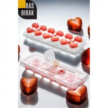VipMarketim Bas-Bırak Kapaklı Silikon Buz Kalıbı