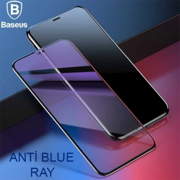 VipMarketim Baseus İphone 11 Pro Max 0.20mm Anti Blue Ray Tam Ekran Koruyucu-(5775)