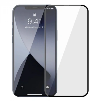 VipMarketim Baseus İPhone 12-12 Pro 6.1 0.3MM 3D Full Tempered Cam Ekran Koruyucu 2Adet Set-(5775)