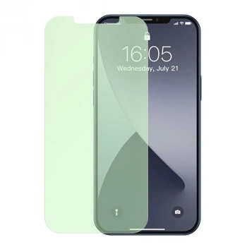 VipMarketim BASEUS İPhone 12 Pro Max 6.7 0.30mm Full Tempered Cam Ekran Koruyucu 2Set Anti-Bluelight-(5775)