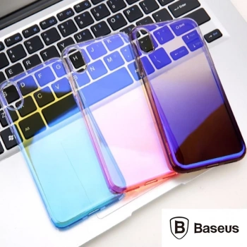 VipMarketim Baseus İPhone Xs Max Glow Case Şeffaf Silikon Kılıf-(5775)