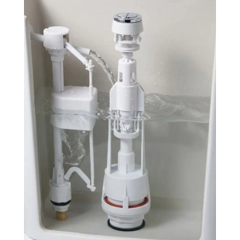 VipMarketim Basmalı Klozet Rezervuar İç Mekanizması Ayarlanabilir Su Seviyeli Tahliye Sistemi