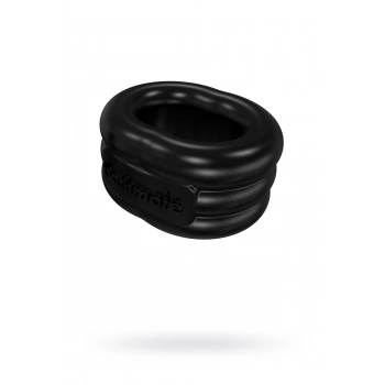VipMarketim Bathmate Penis üzerindeki titreşim halkası Stretch, elastomex, siyah, Ø5 cm