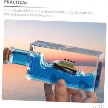 VipMarketim Batmayan Gemi Şişe Akvaryum