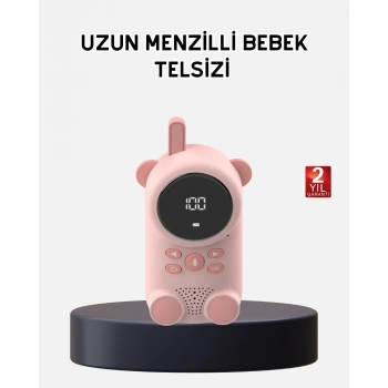 VipMarketim Bebek Telsizi LCD Ekran VOX İki Yönlü İletişim USB Şarj Hafif