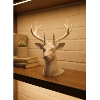 VipMarketim Beyaz Geyik Biblo 23 cm Dekoratif Modern Tasarım