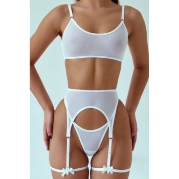 VipMarketim Beyaz Jartiyer Takım