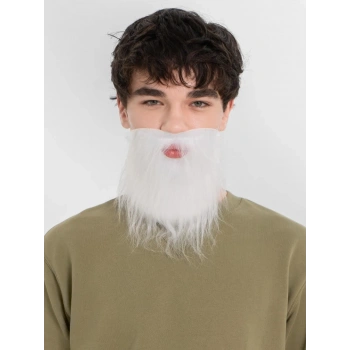 VipMarketim Beyaz Kırçıllı Takma Sakal Çocuk Yetişkin