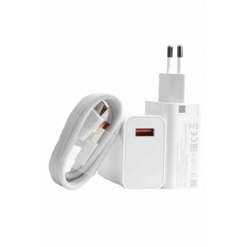 VipMarketim Beyaz Ultra Plus Hızlı Şarj Seti Şarj Adaptörü ve Kablosu 67W