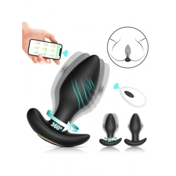 VipMarketim Big Boat Anchor Swing – Telefon Kontrollü Titreşimli Anal Plug (Siyah)