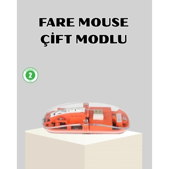 VipMarketim Bluetooth 5.0 & 2.4GHz Kablosuz Fare – 3 Cihaz Bağlantılı Hızlı Geçiş USB Alıcılı