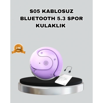 VipMarketim Bluetooth 5.3 S05 Kablosuz Kulaklık IPX4 Spor Uyumlu Suya Dayanıklı Stereo