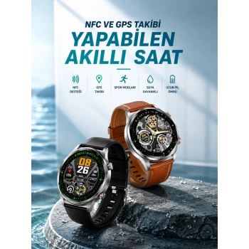 VipMarketim Bluetooth Bağlantılı Akıllı Saat Tüm Telefonlara Uyumlu Değiştirilebilir Kordon
