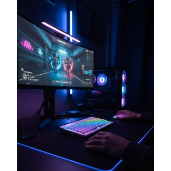 VipMarketim Bluetooth Klavye Mouse Seti Aydınlatmalı Türkçe Q Ergonomik Tasarım