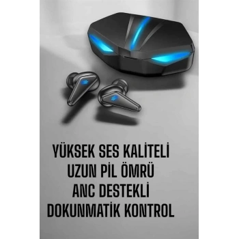 VipMarketim Bluetooth Oyuncu Kulaklığı Led Işıklı Kablosuz ANC Özelliği