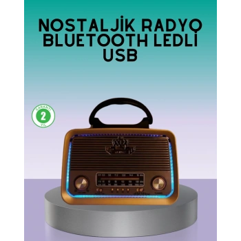 VipMarketim Bluetooth Özellikli Nostalji Radyo 3 Bant FM AM SW