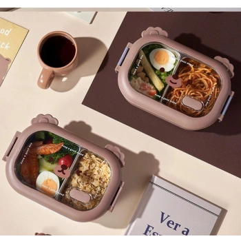 VipMarketim Bölmeli Paslanmaz Çelik Yemek Kutusu