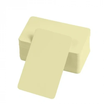 VipMarketim Boş Kelime Kartları 5x8 cm - 50 Adet Oval Kenarlı | Tabu & Not Kartları - Sarı