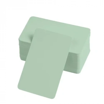 VipMarketim Boş Kelime Kartları 5x8 cm - 50 Adet Oval Kenarlı | Tabu & Not Kartları - Yeşil